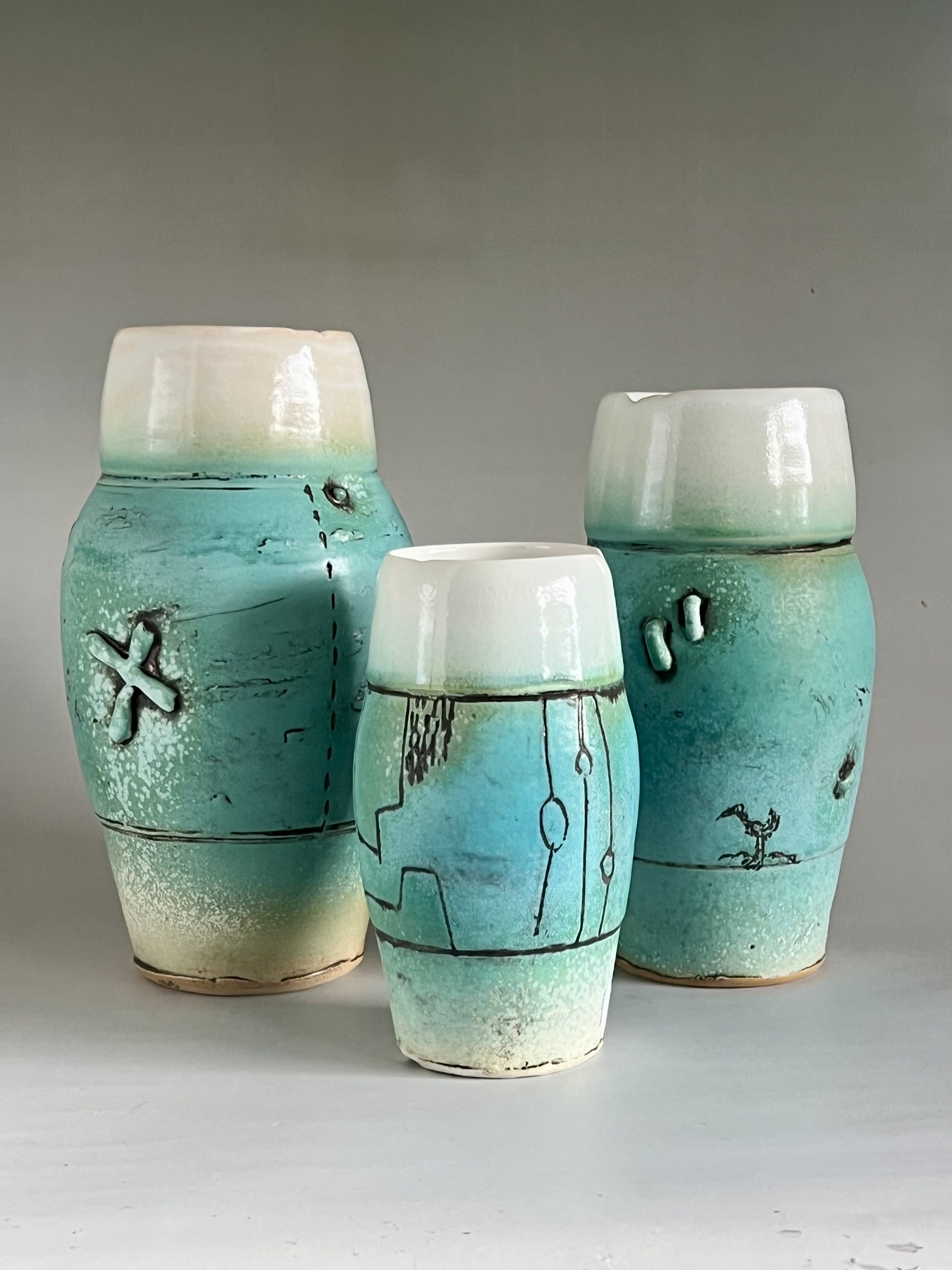 Brendan Adams Pottery Vases