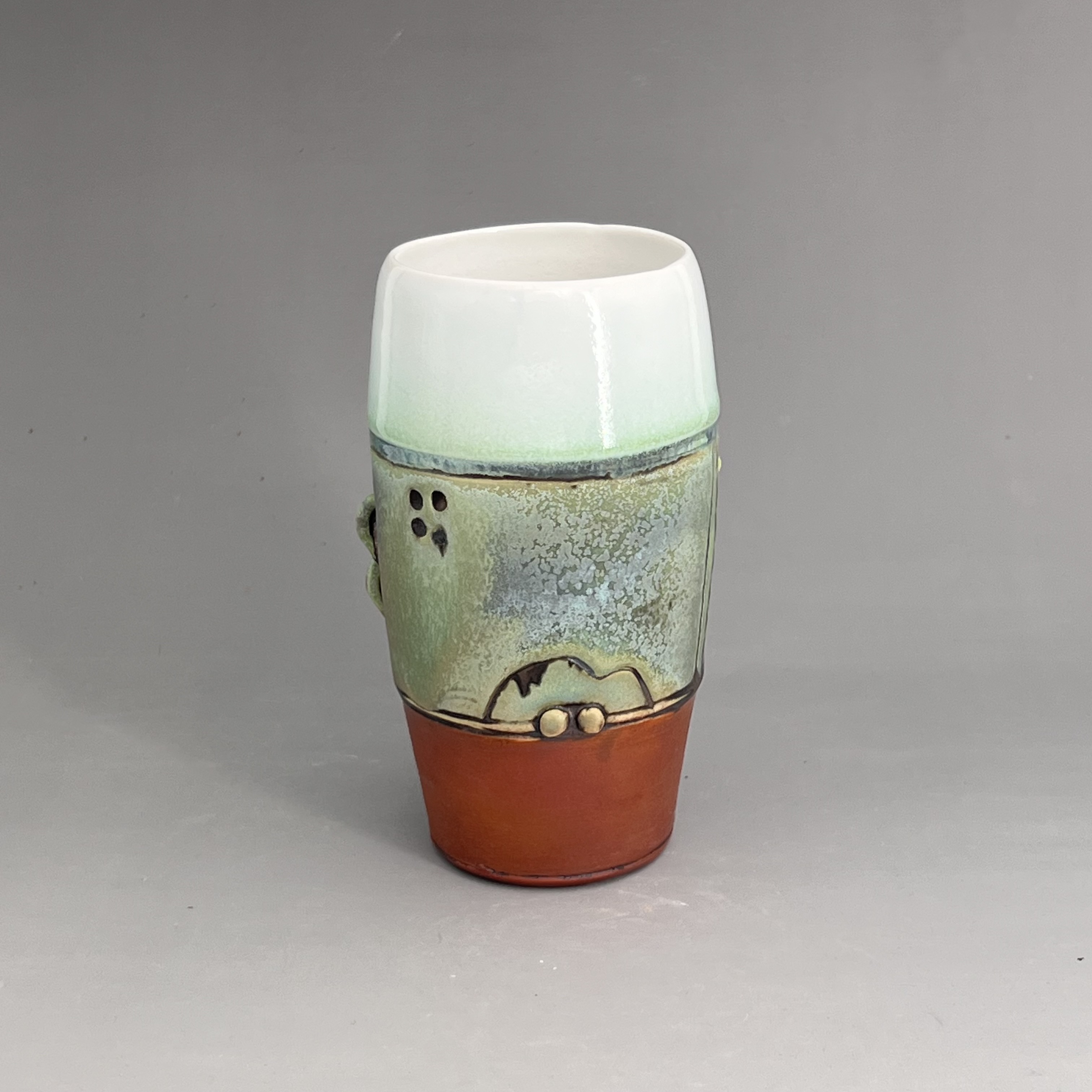 Handthrown Turquoise Vase