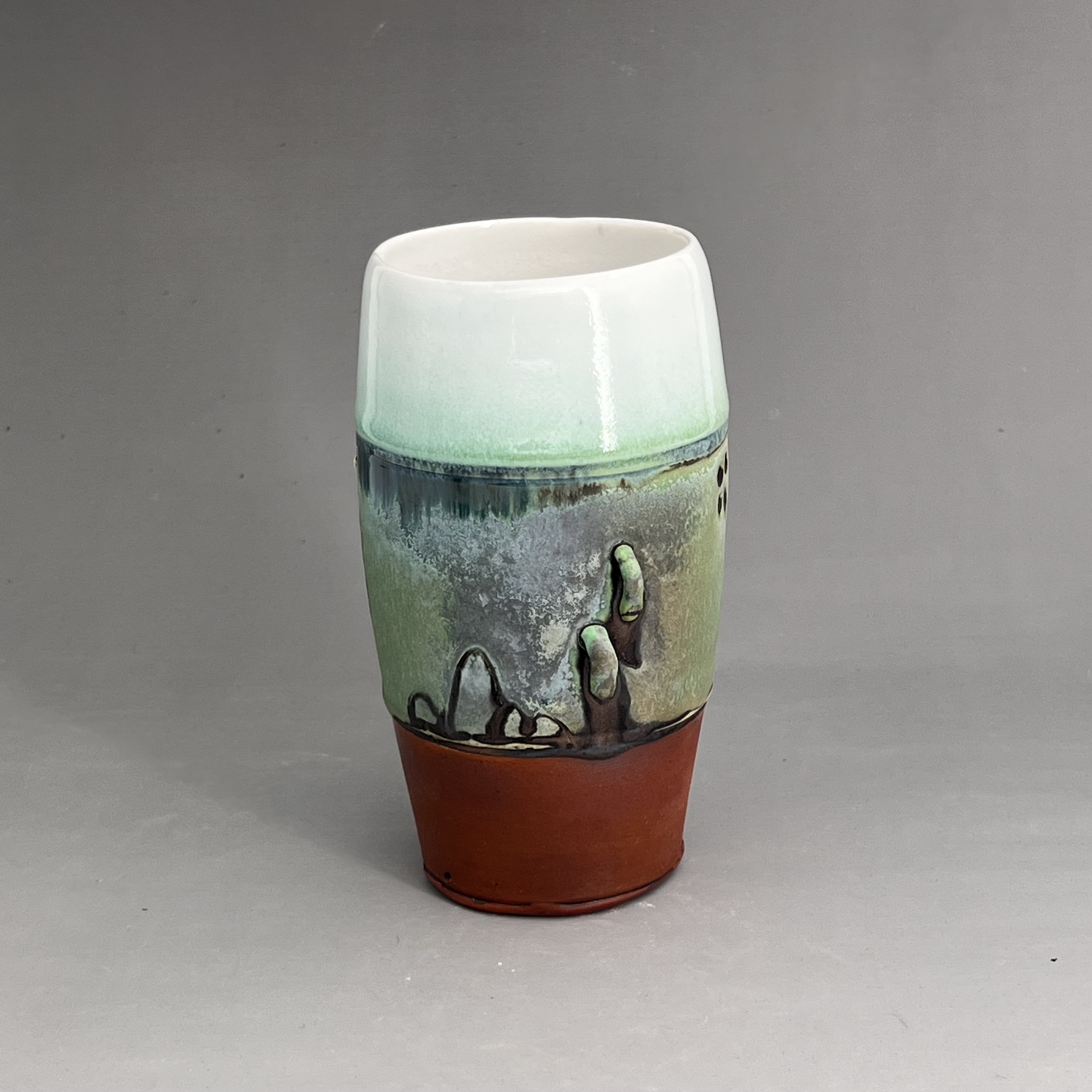 Handthrown Turquoise Vase