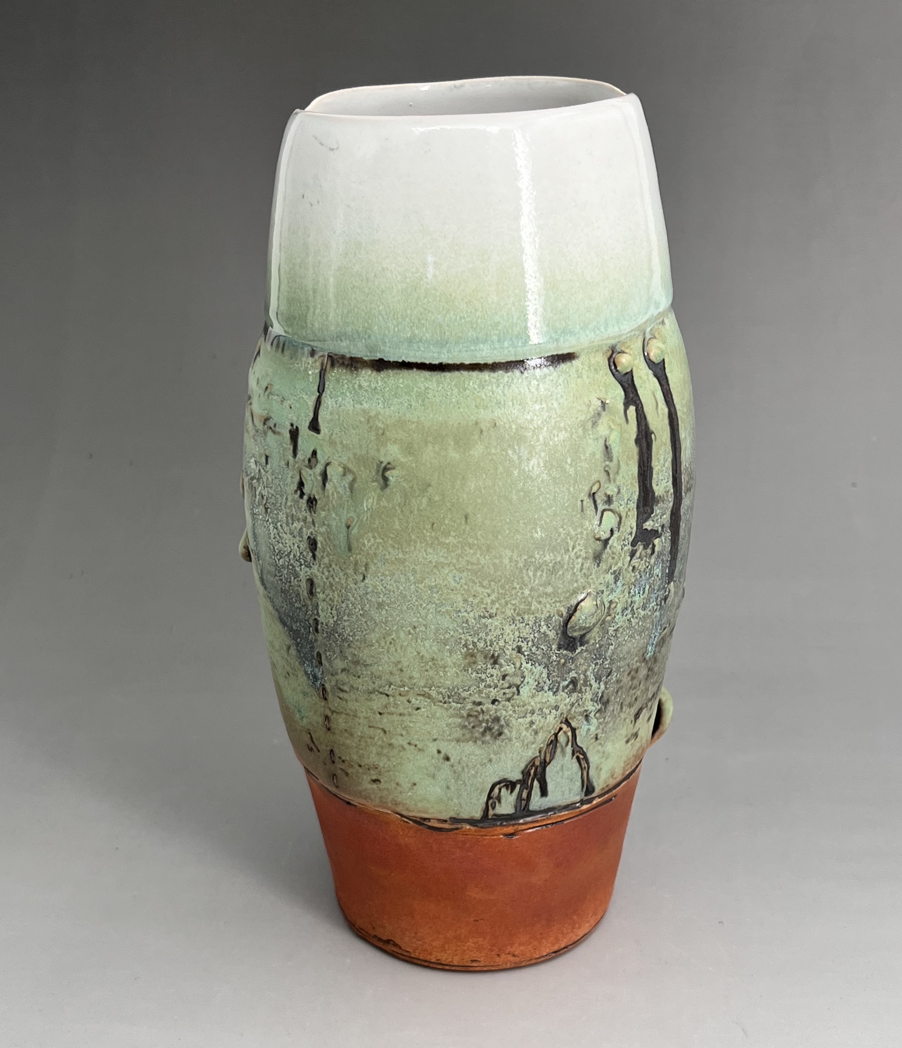 Handthrown Turquoise Vase