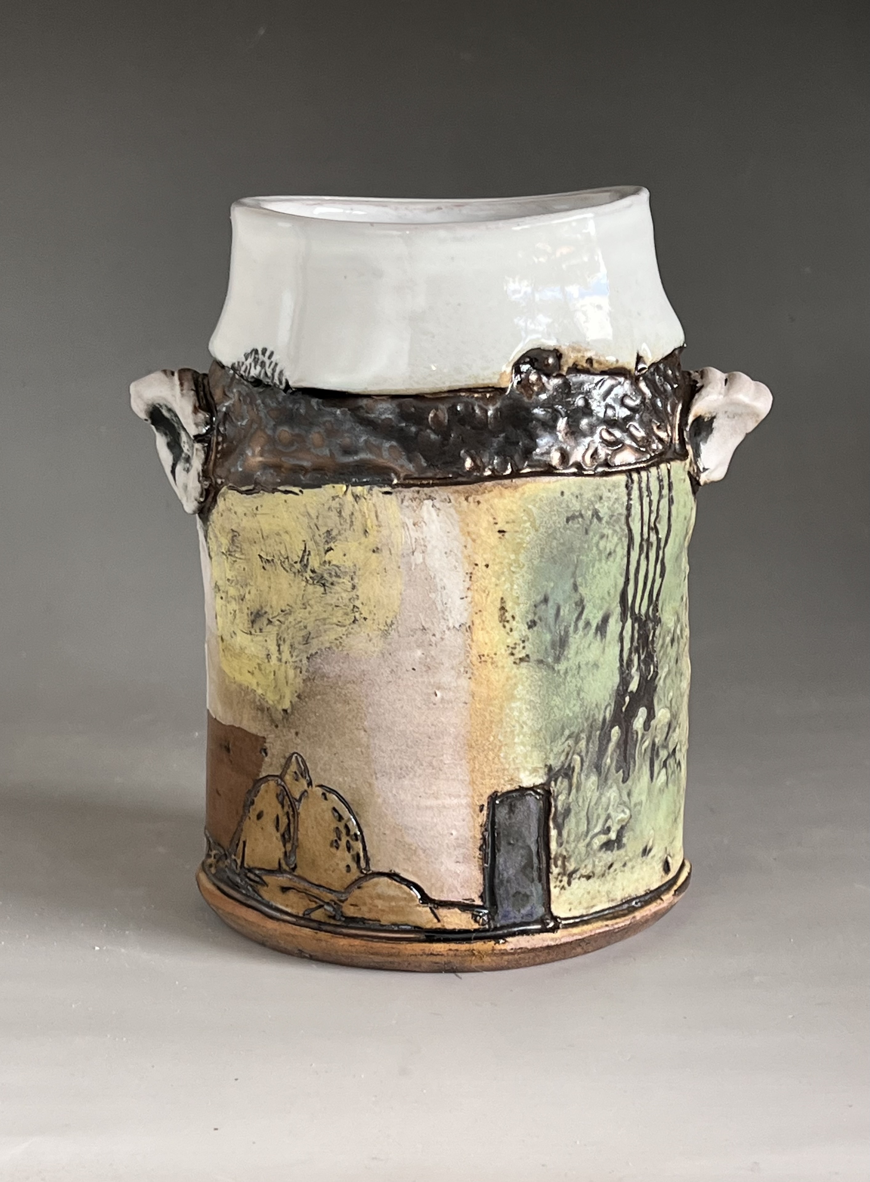 Handthrown Turquoise Vase