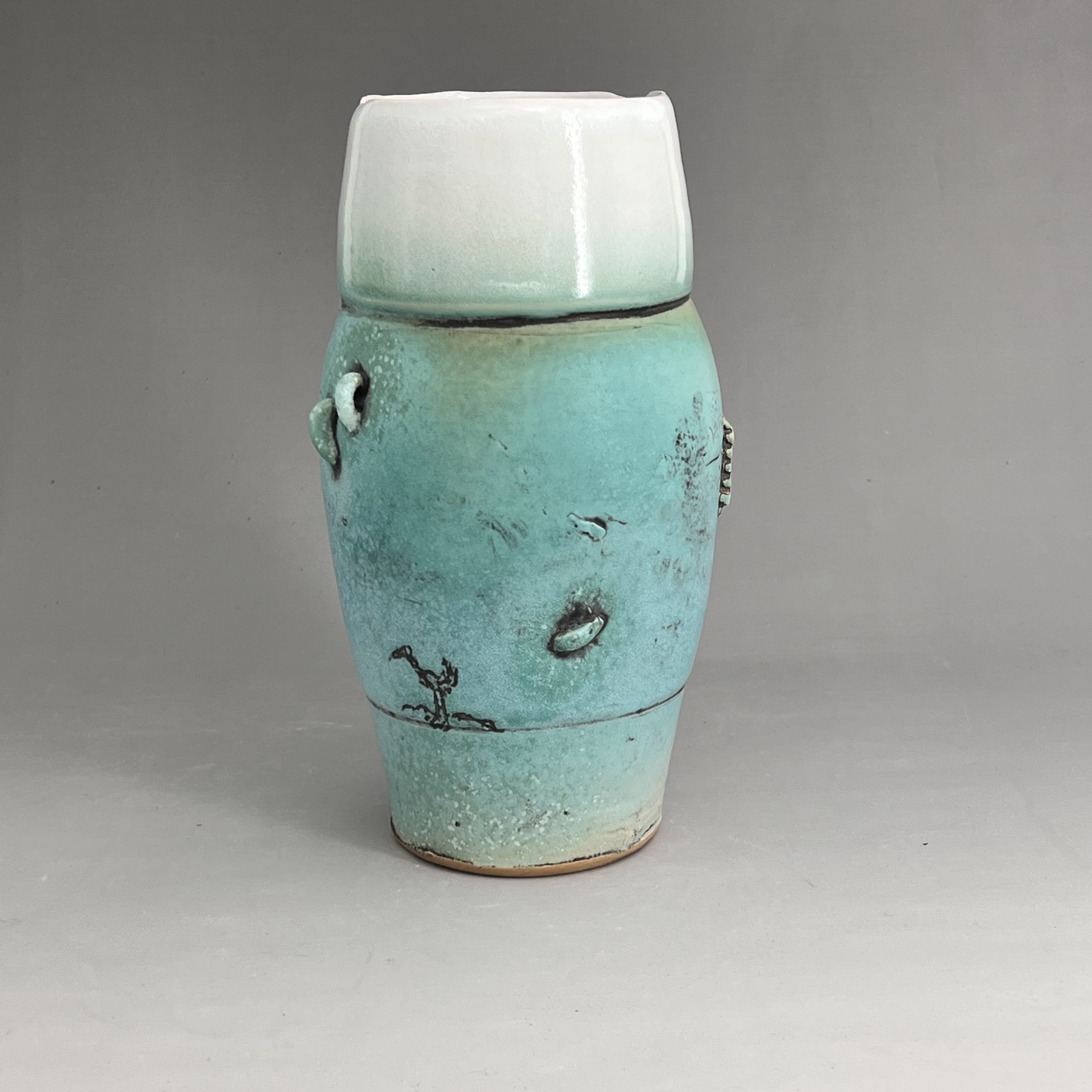 Handthrown Turquoise Vase