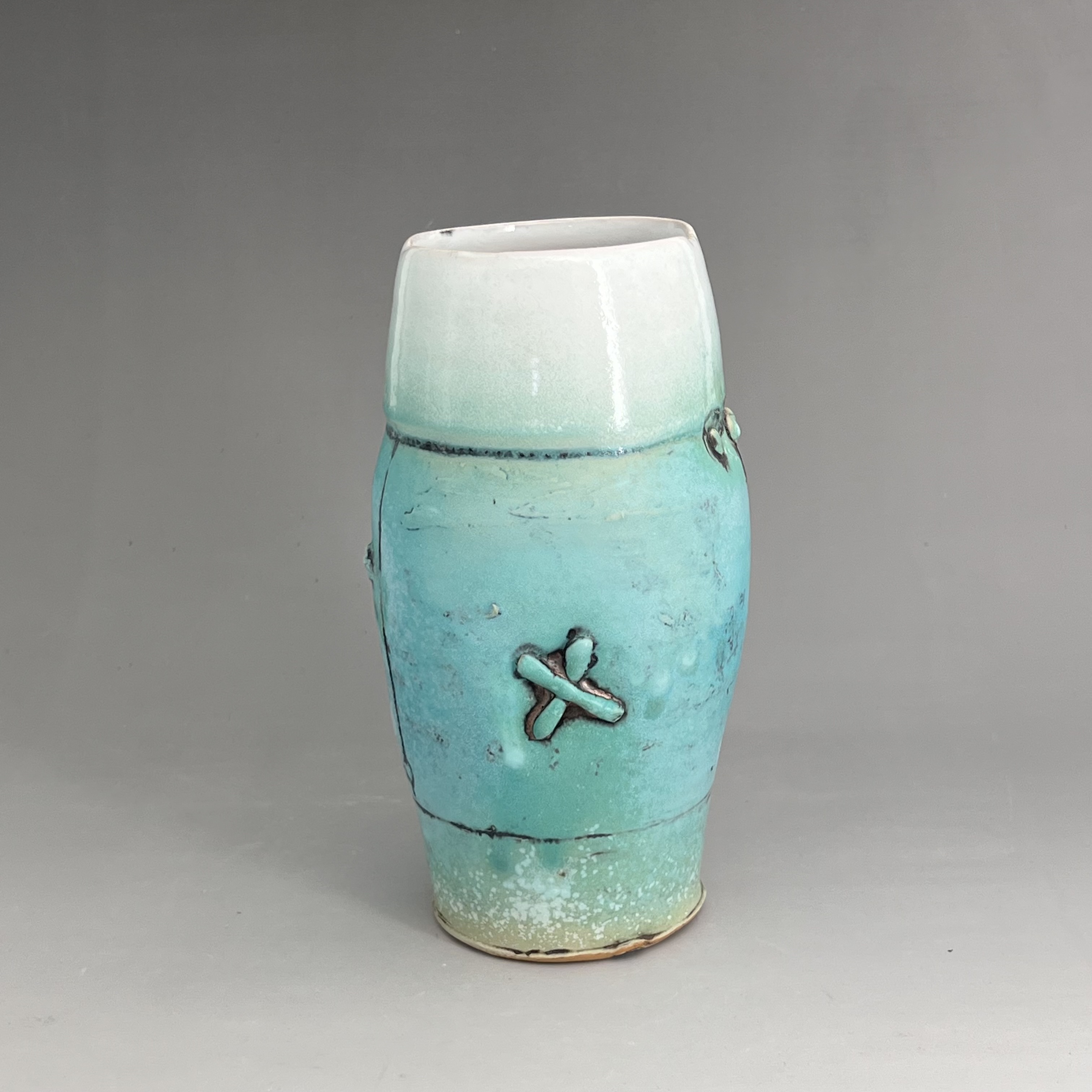 Handthrown Turquoise Vase